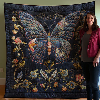 Blue Butterfly WJ1707003CL Quilt