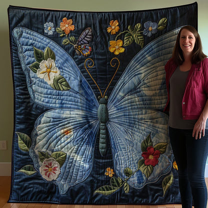 Blue Butterfly WJ1807004CL Quilt