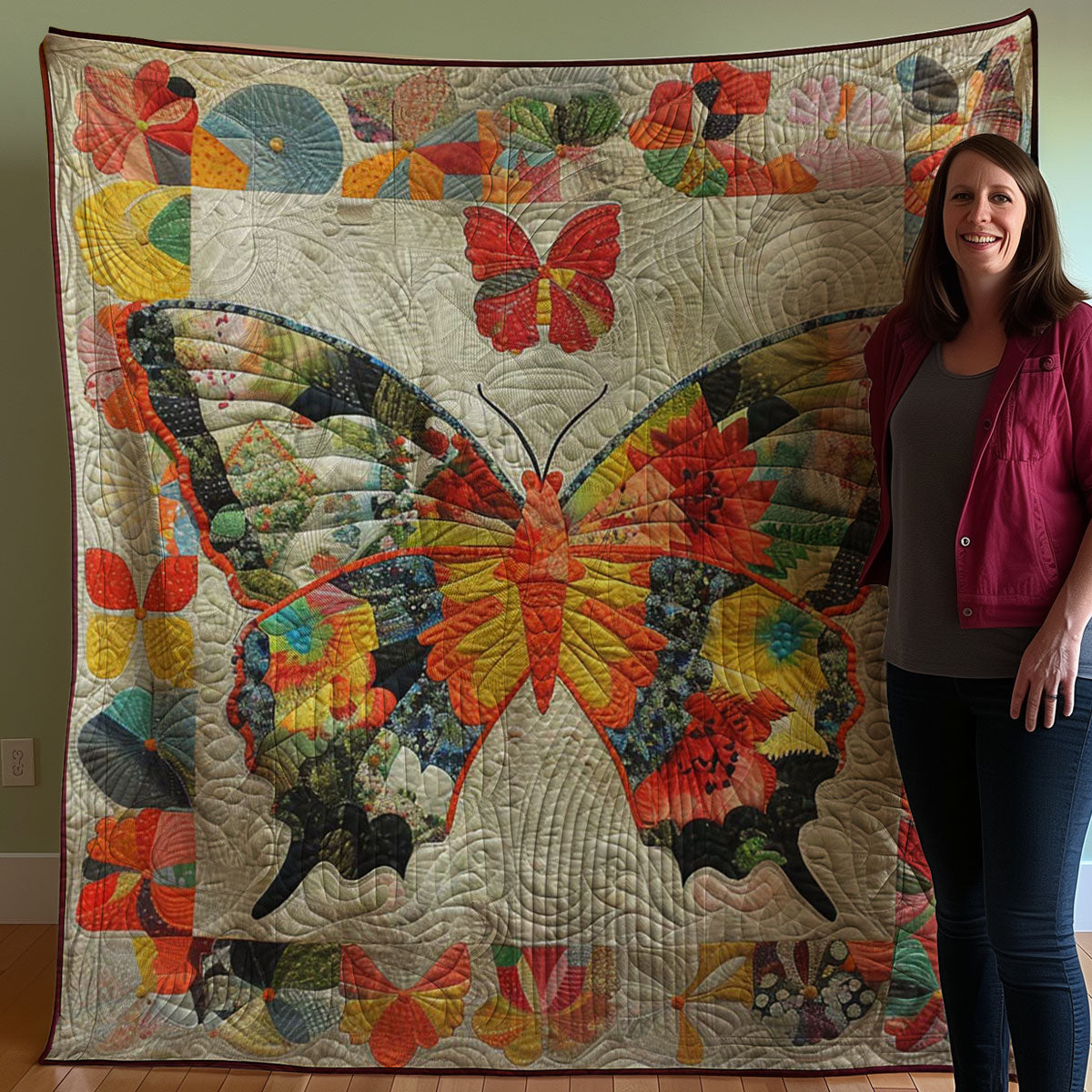 Butterflies WJ3007006CL Quilt