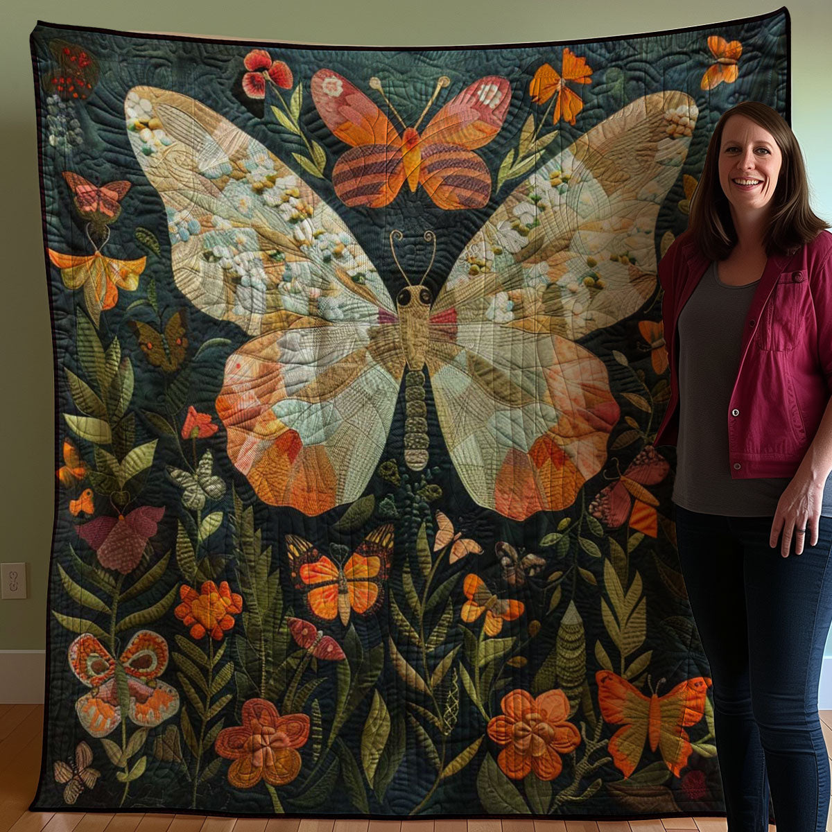 Butterflies WJ3007007CL Quilt