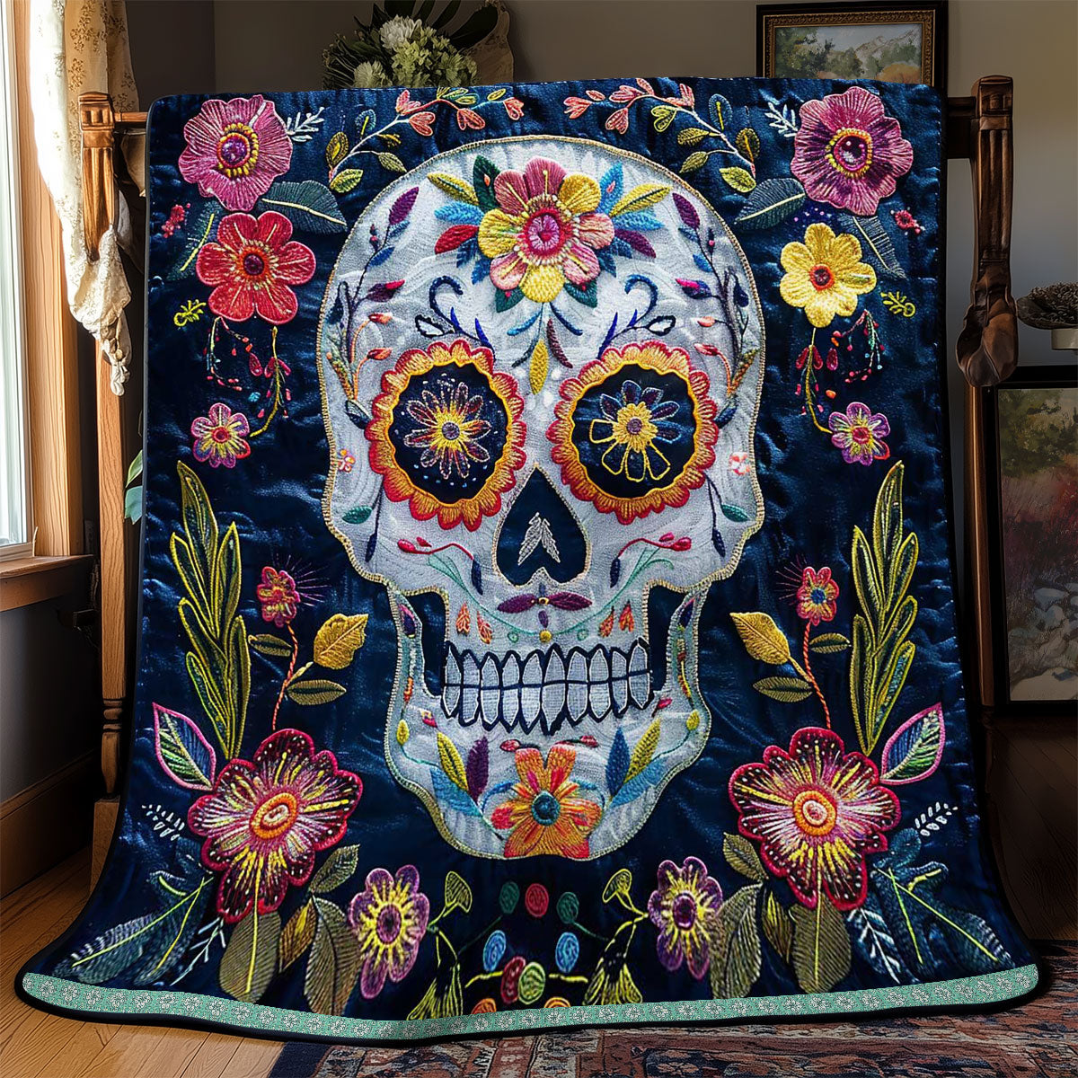 Calavera Sugar Skull WJ1709001CL Quilt