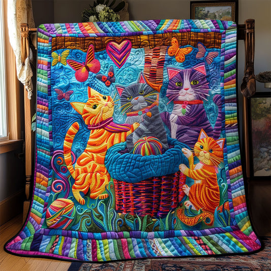 Cat In The Wool Basket WJ2008004CL Quilt