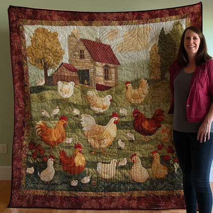 Chicken Yard WJ0808010CL Quilt