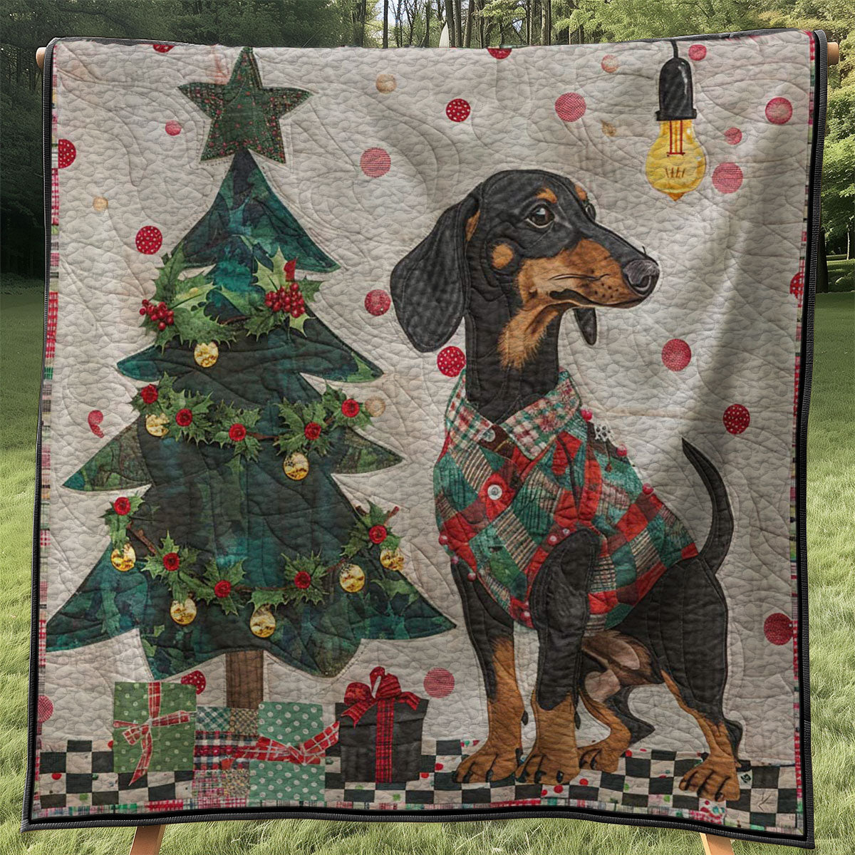 Christmas Dachshund WJ2707015CL Quilt