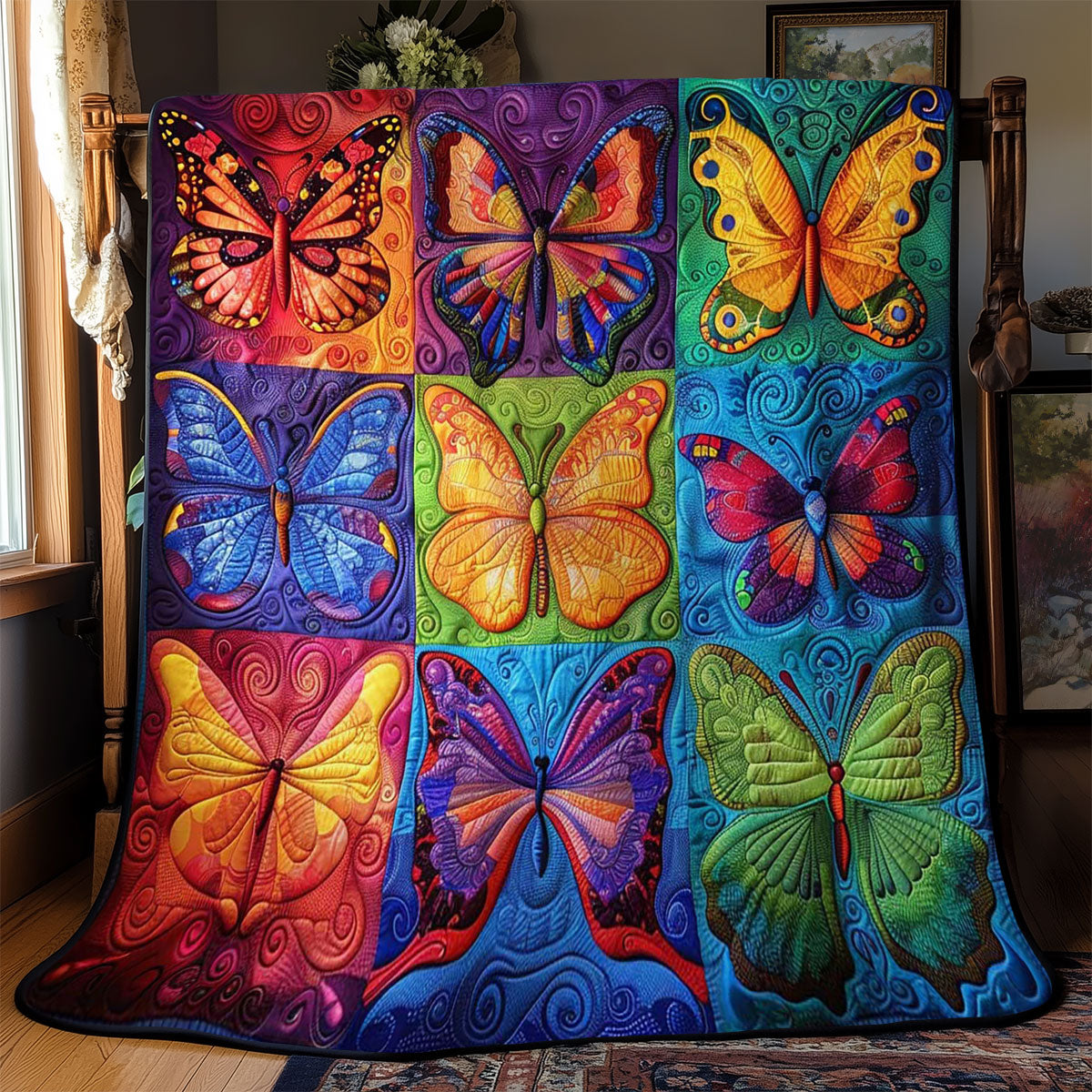 Colorful Butterflies WJ0509005CL Quilt