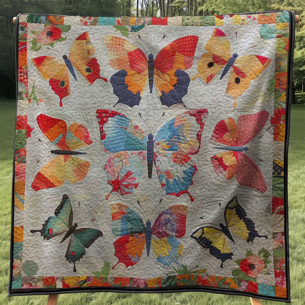 Colorful Butterflies WJ2407017CL Quilt