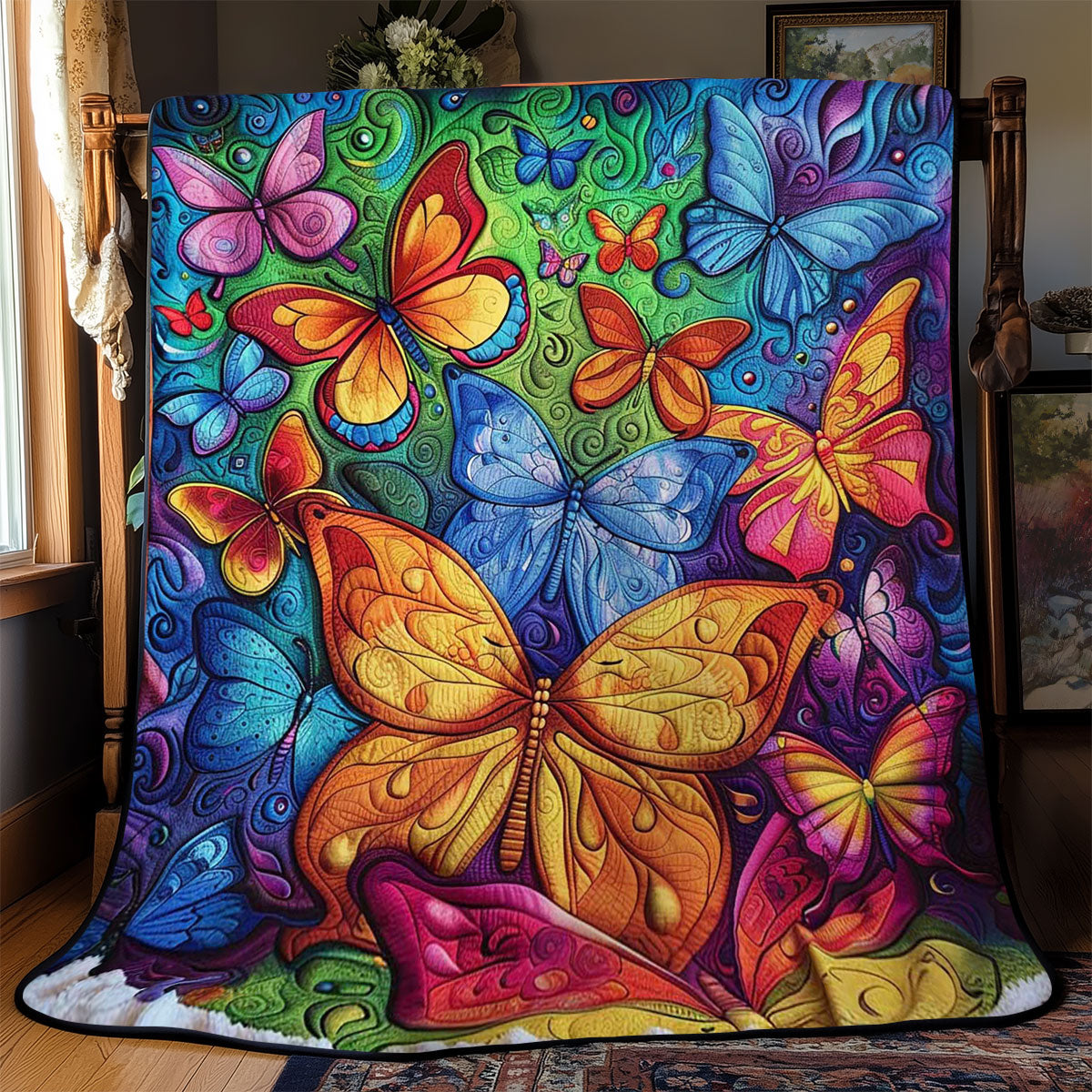 Colorful Butterflies WJ2408008CL Quilt