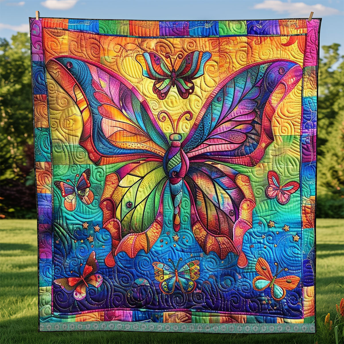 Colorful Butterflies WJ2908004CL Quilt