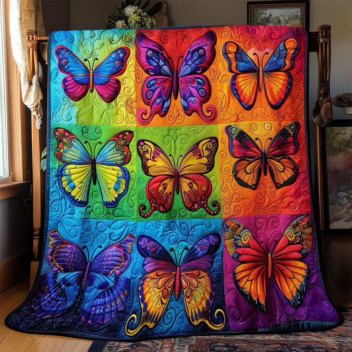 Colorful Butterflies WJ3008008CL Quilt