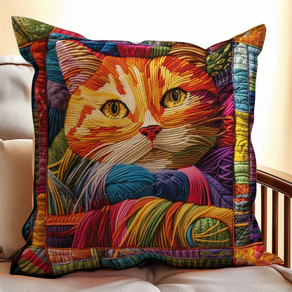 Colorful Cat WJ0509034CL Quilt Pillow Case