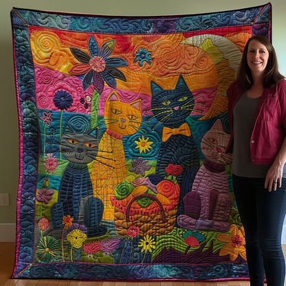 Colorful Cats WJ1508008CL Quilt