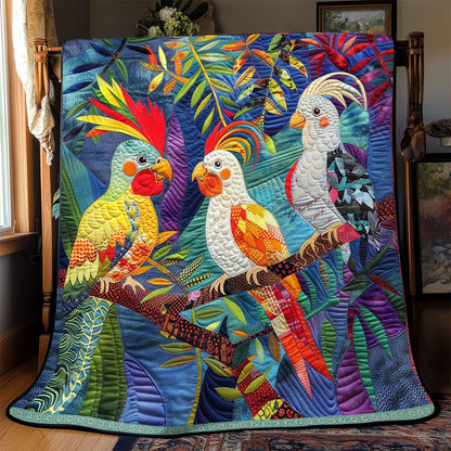 Colorful Cockatiels WJ1609003CL Quilt