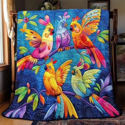 Colorful Cockatiels WJ2308010CL Quilt