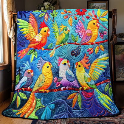 Colorful Cockatiels WJ2608006CL Quilt