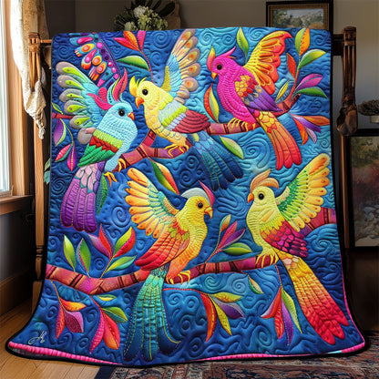 Colorful Cockatiels WJ3008011CL Quilt