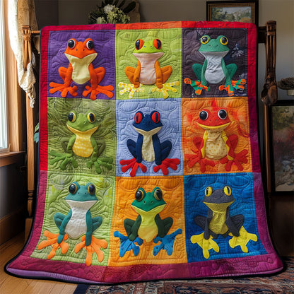Colorful Frogs WJ2108011CL Quilt