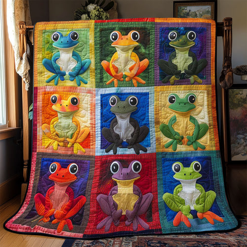 Colorful Frogs WJ2208006CL Quilt