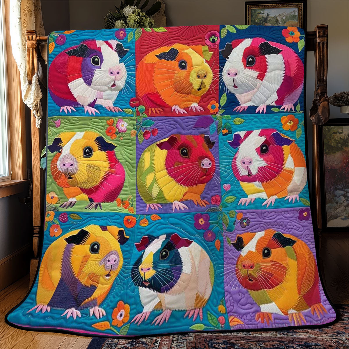 Colorful Guinea Pigs WJ0509010CL Quilt