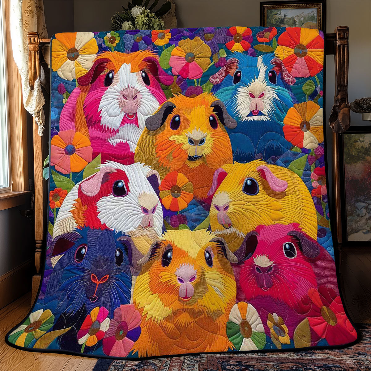 Colorful Guinea Pigs WJ0509011CL Quilt