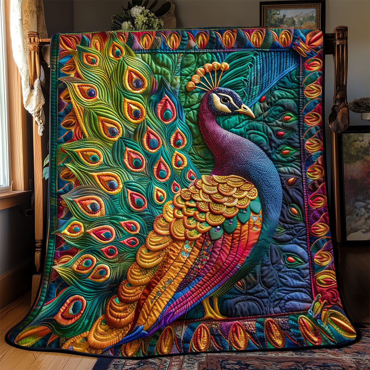 Colorful Peacock WJ2608008CL Quilt