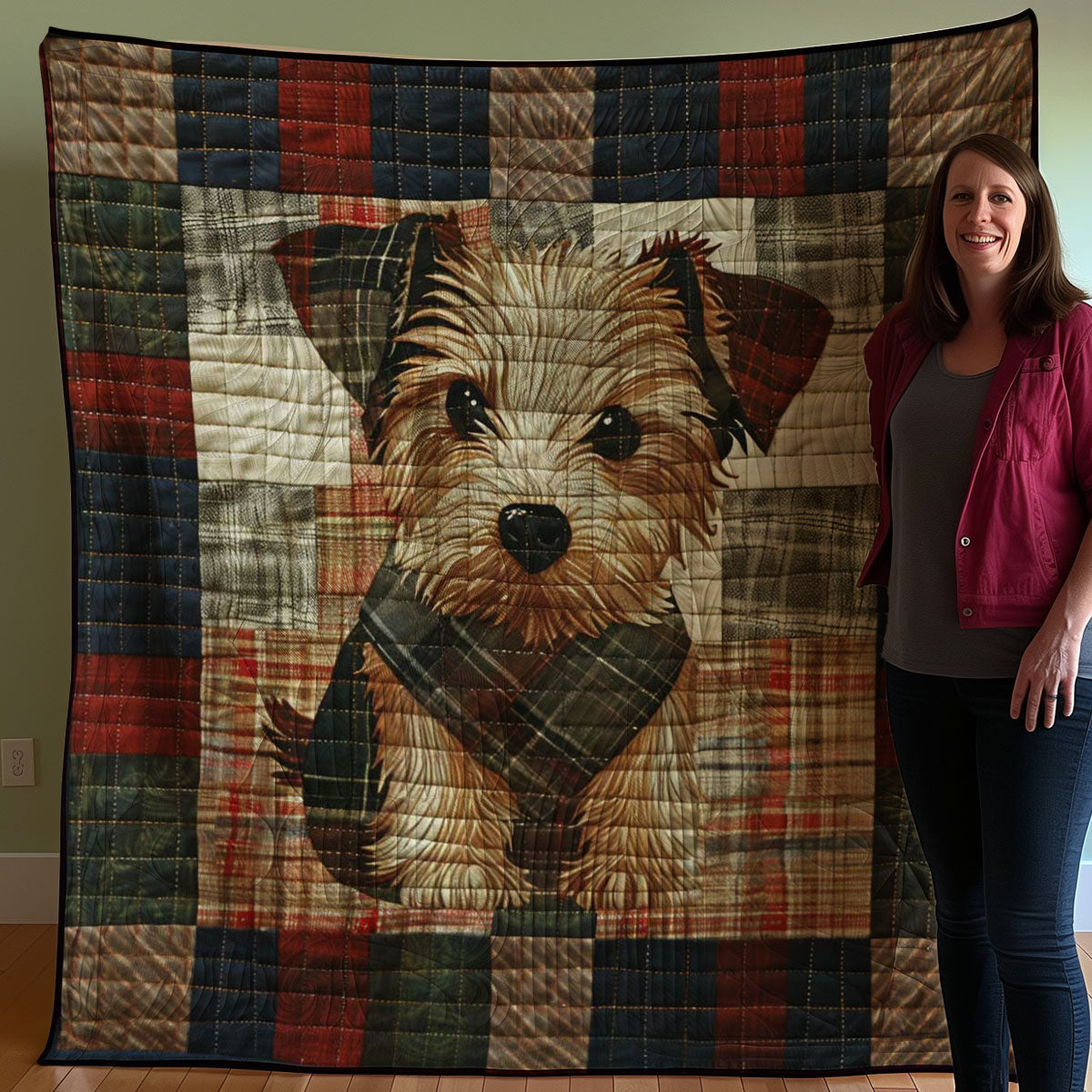 Cute Terrier Dog WJ0208012CL Quilt