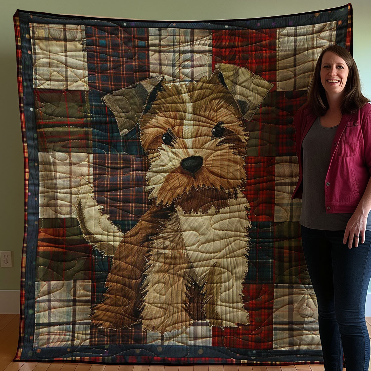 Cute Terrier Dog WJ3107016CL Quilt