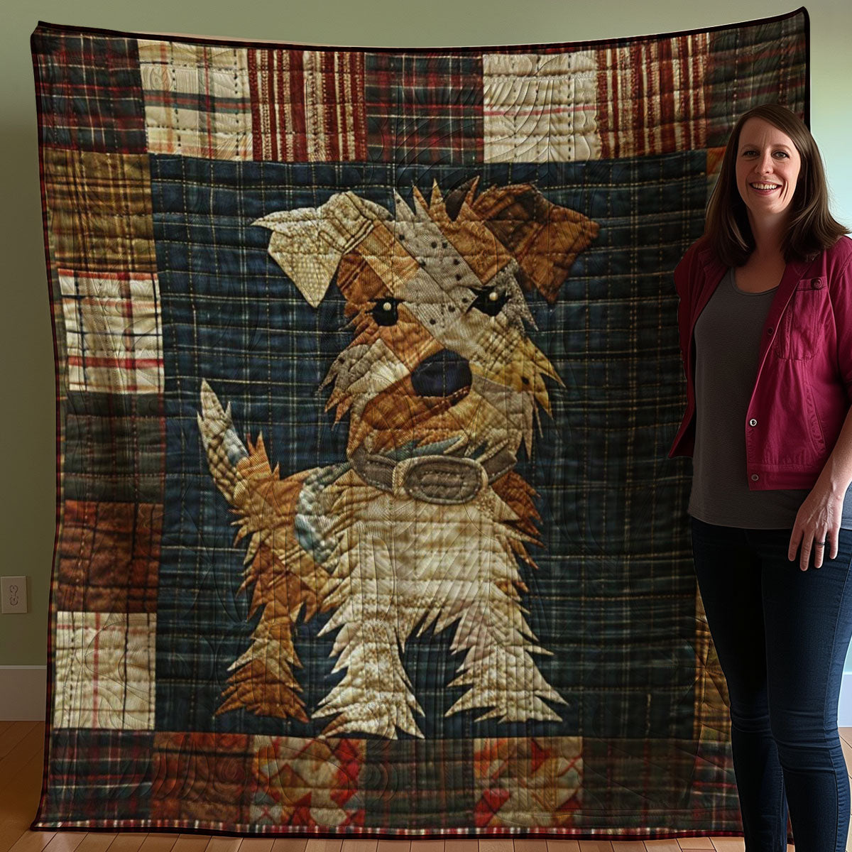 Cute Terrier Dog WJ3107017CL Quilt