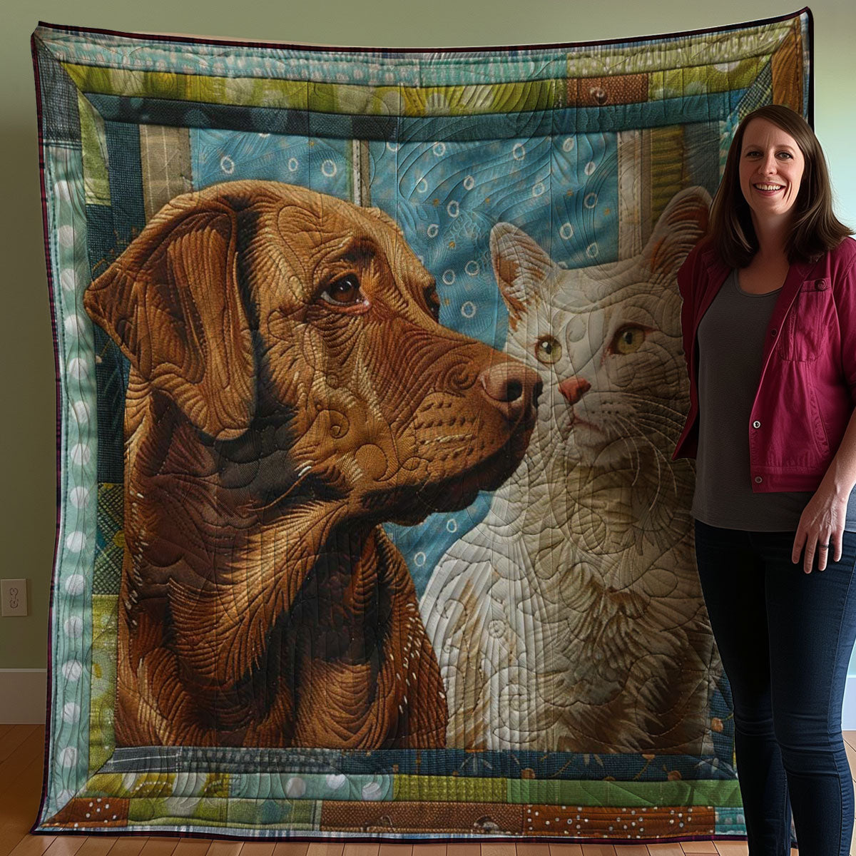 Dog And Cat WJ3007029CL Quilt