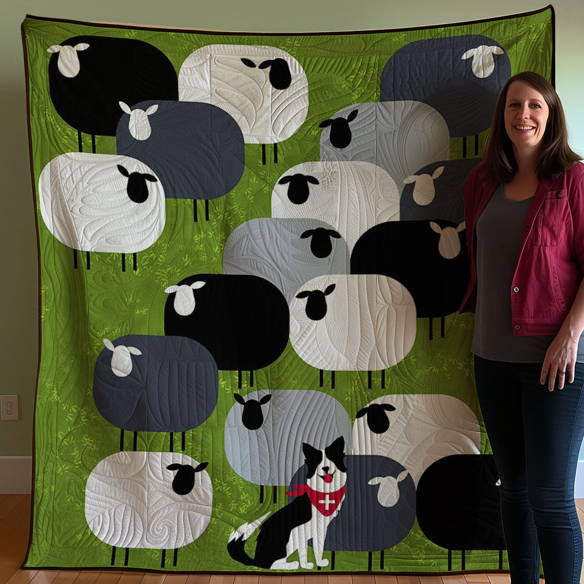 Dog And Sheep WJ1008017WQ Quilt