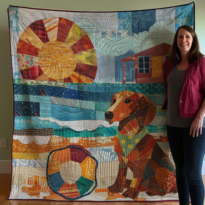 Dog By The Beach WJ3007030CL Quilt