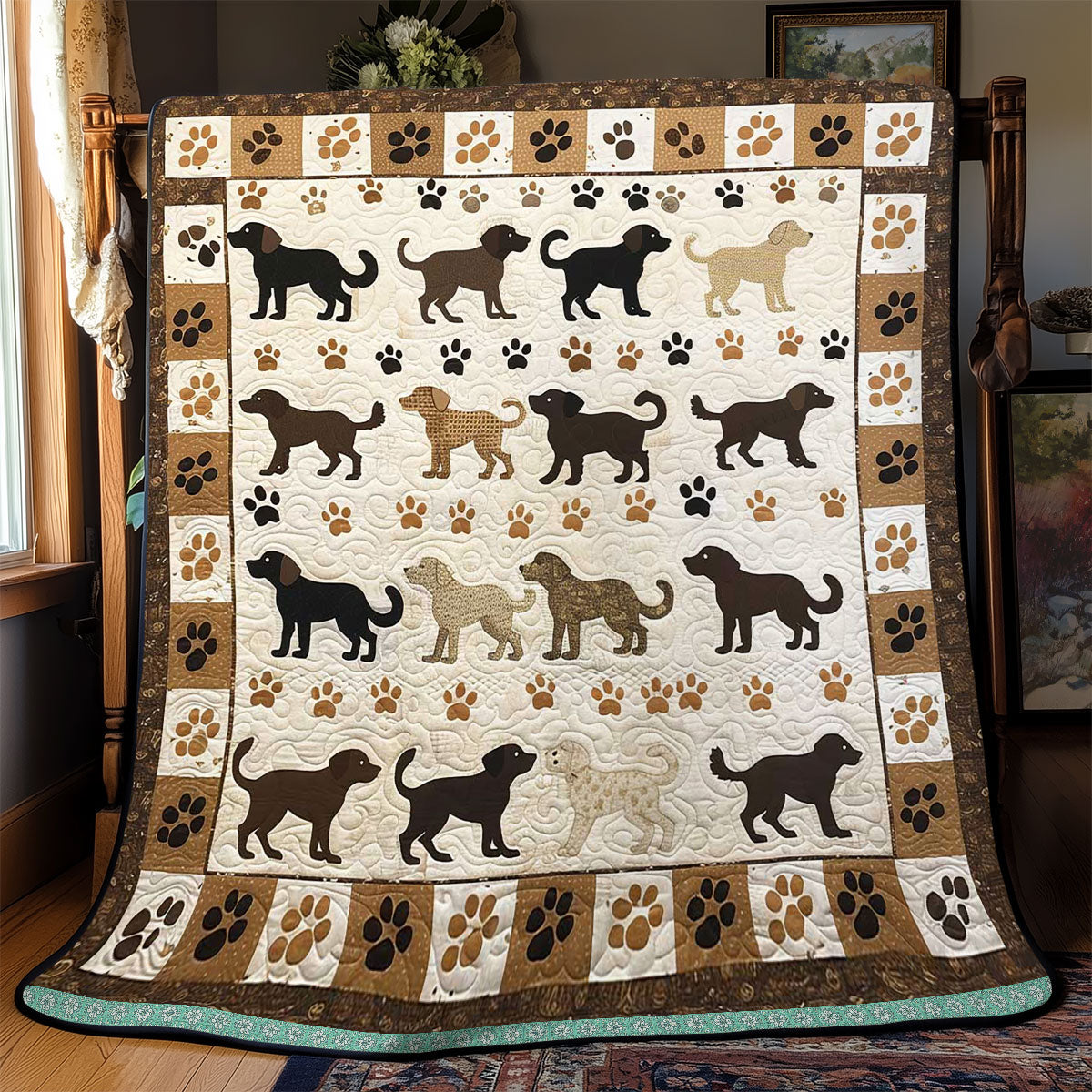 Dogs Silhouettes WJ1409007CL Quilt