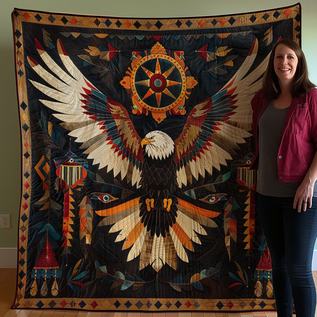 Eagle Native American WJ0507005CL Quilt