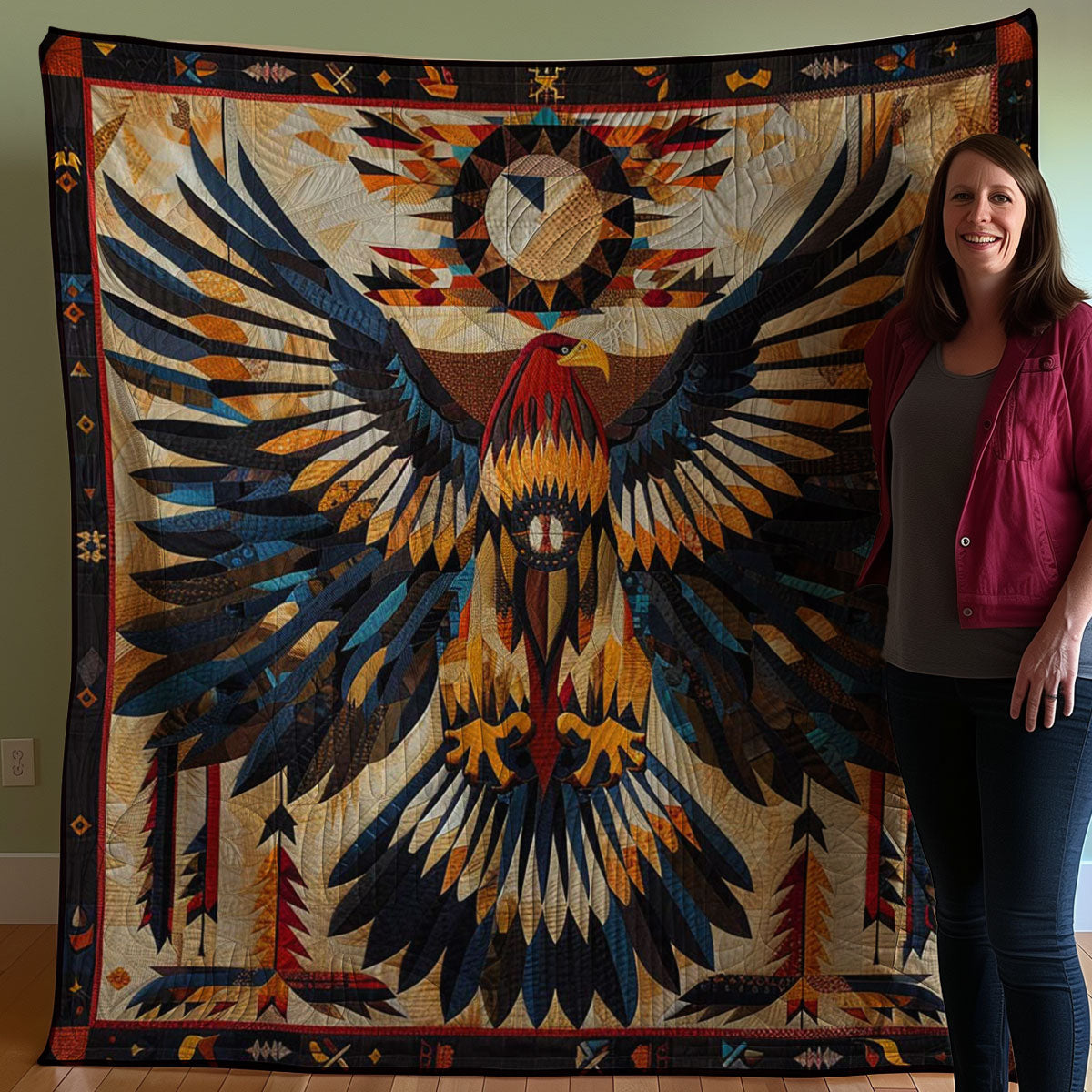 Eagle Native American WJ0507008CL Quilt