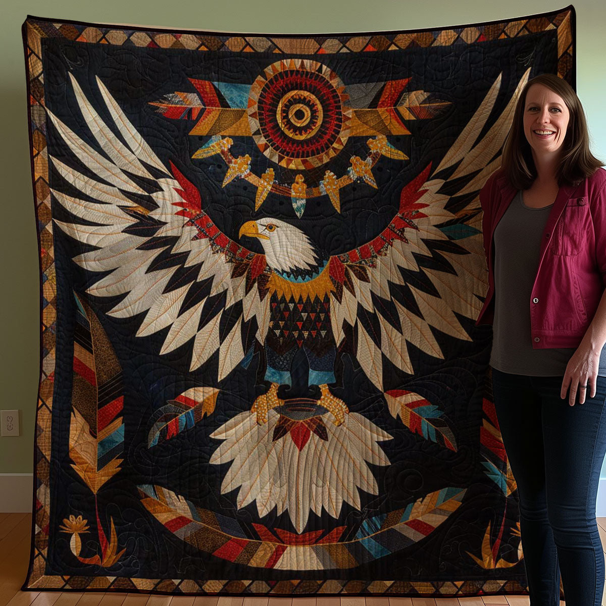 Eagle Native American WJ1707007CL Quilt