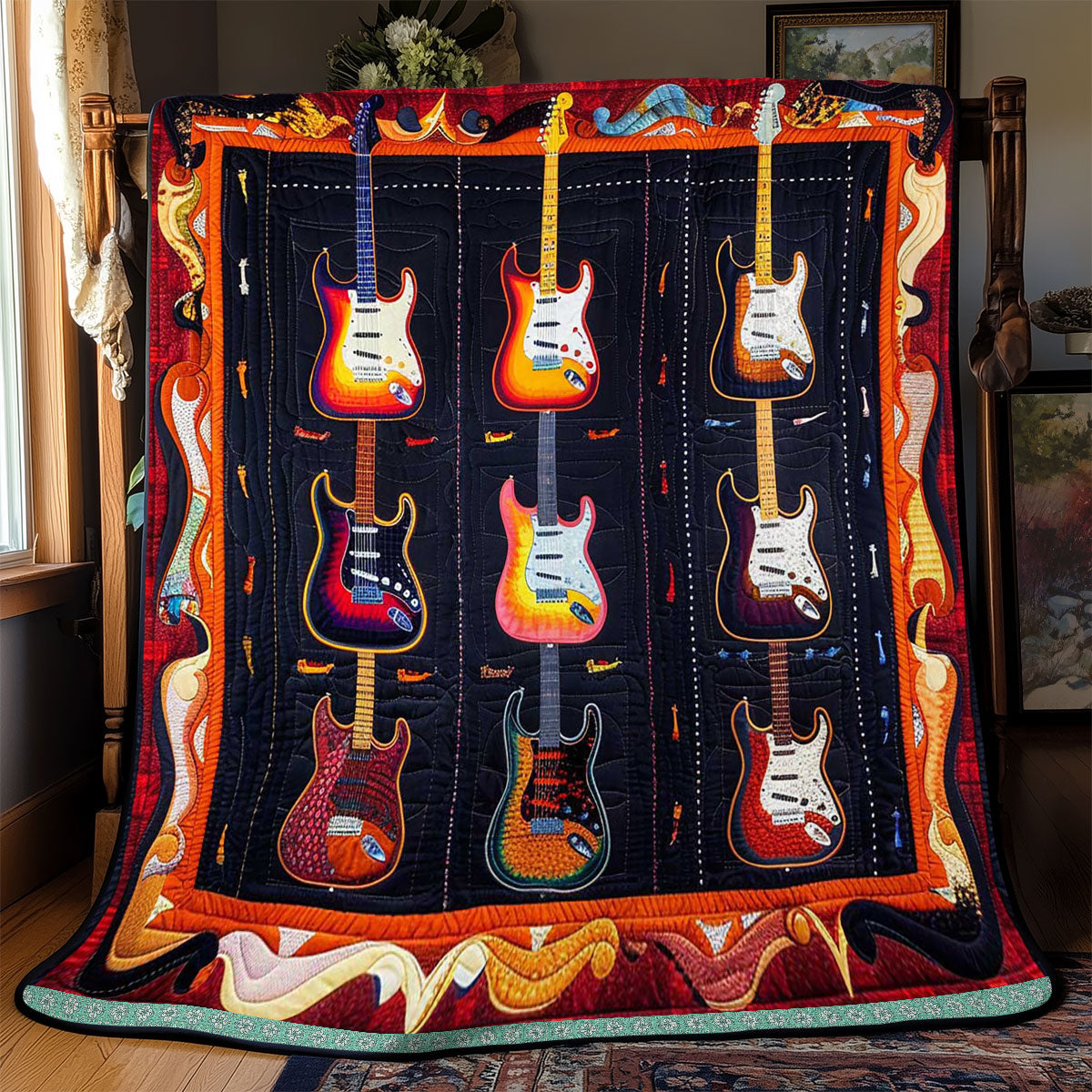 Fiery Guitar WJ1409010CL Quilt