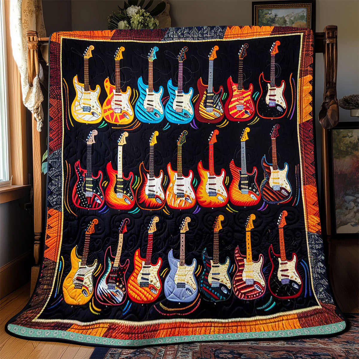 Fiery Guitar WJ1709011CL Quilt