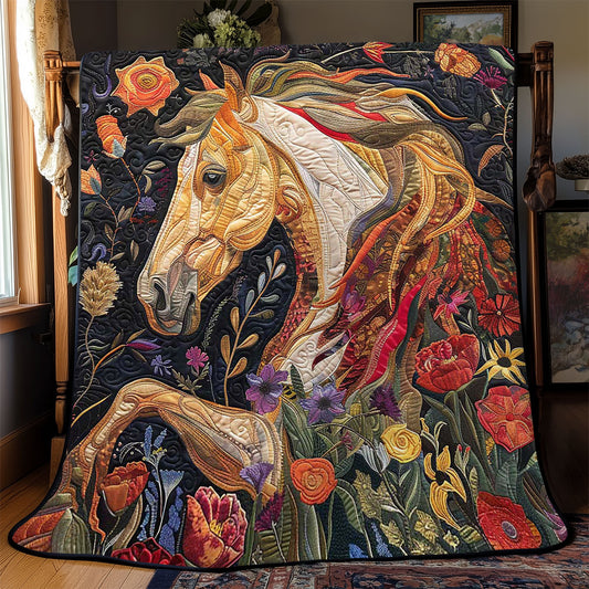 Flower Horse WJ2008016CL Quilt