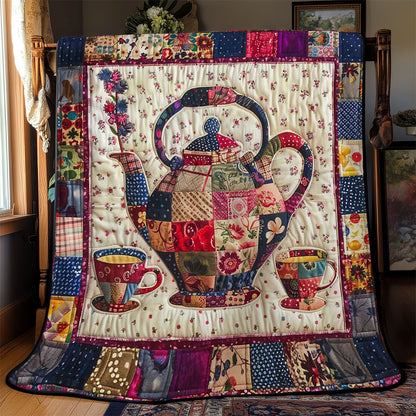 Flower Patchwork Teaset WJ0909015CL Quilt