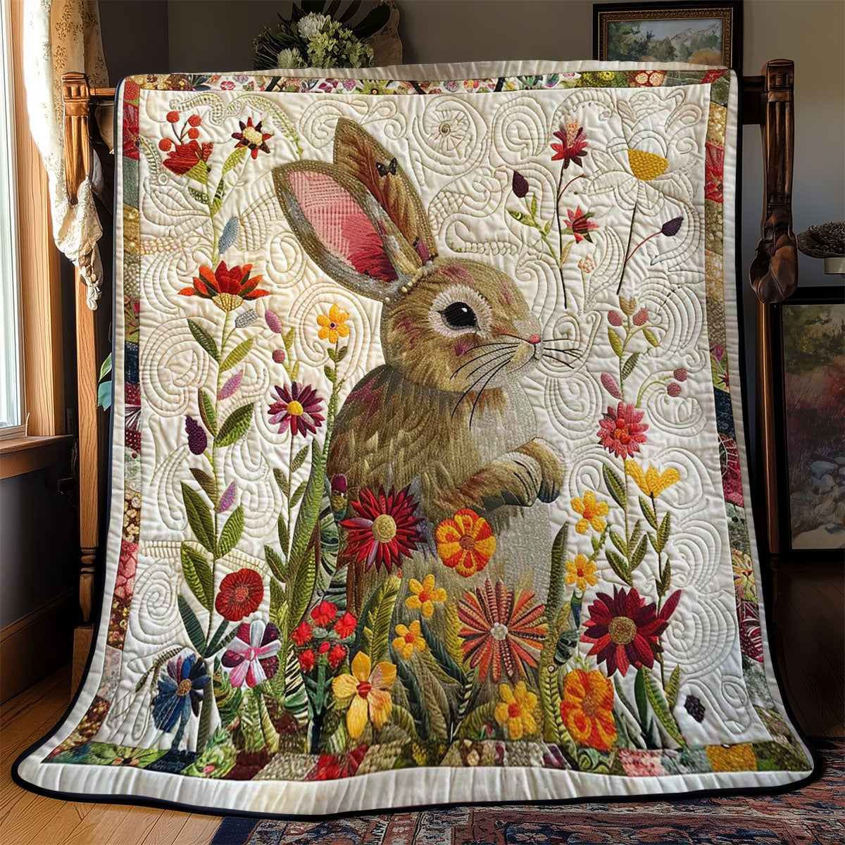 Flower Rabbit WJ2608010CL Quilt