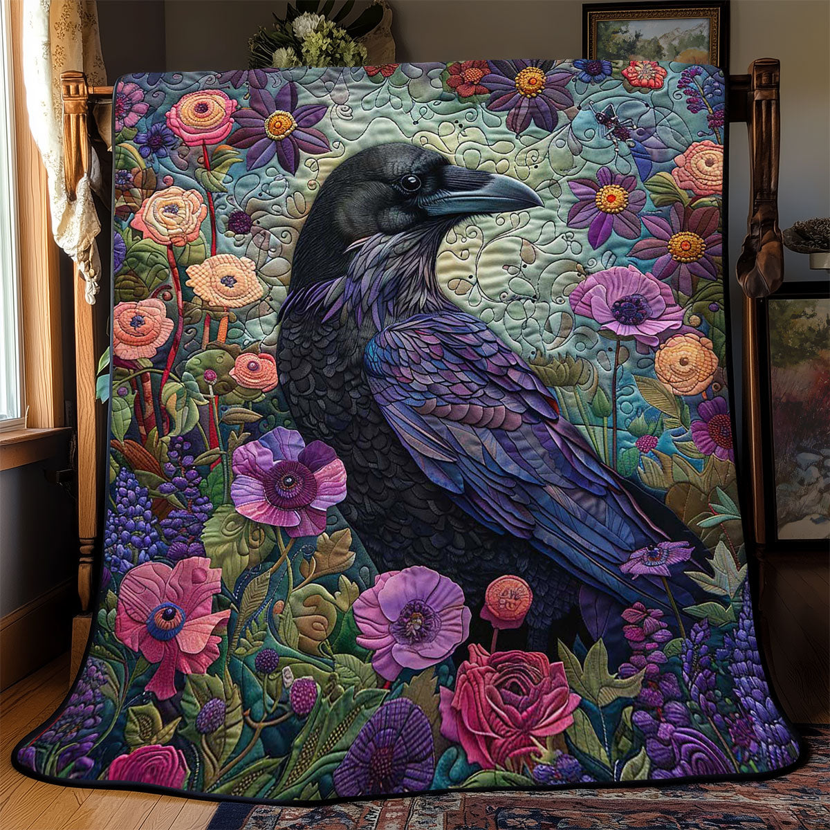 Flower Raven WJ2708015CL Quilt