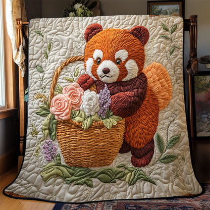 Flower Red Panda WJ1402008CL Quilt