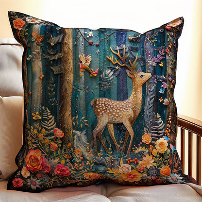 Forest Deer WJ1609041CL Quilt Pillow Case