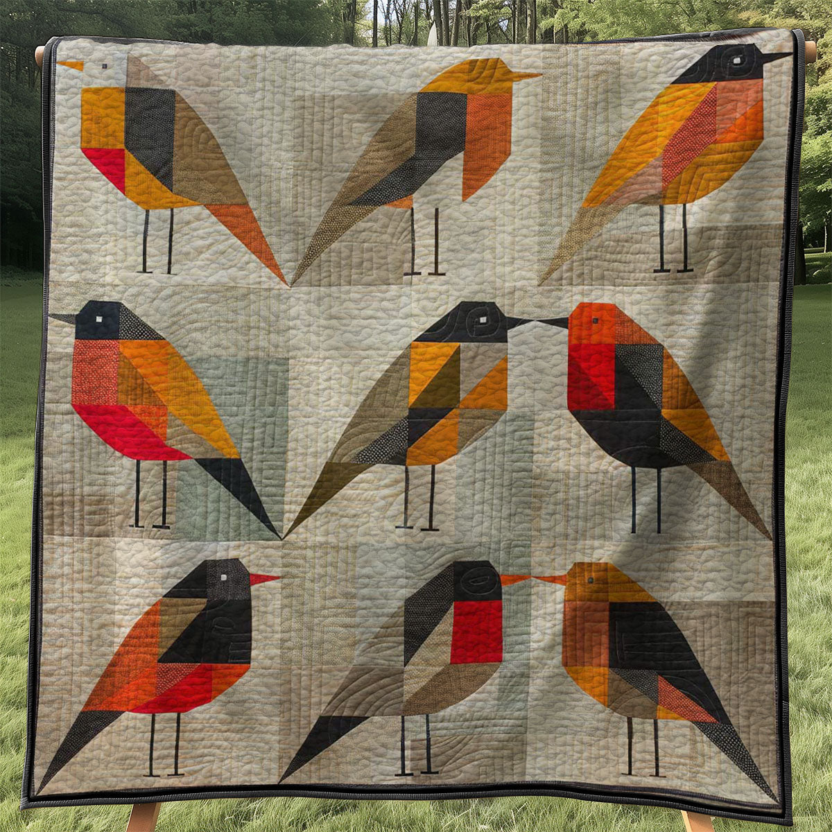 Geometric Bird WJ2707022CL Quilt