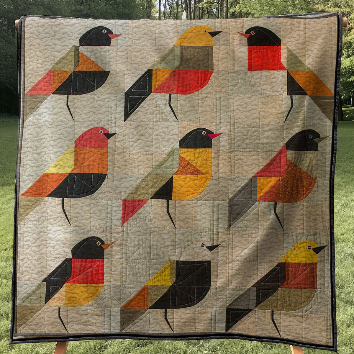 Geometric Bird WJ2707024CL Quilt