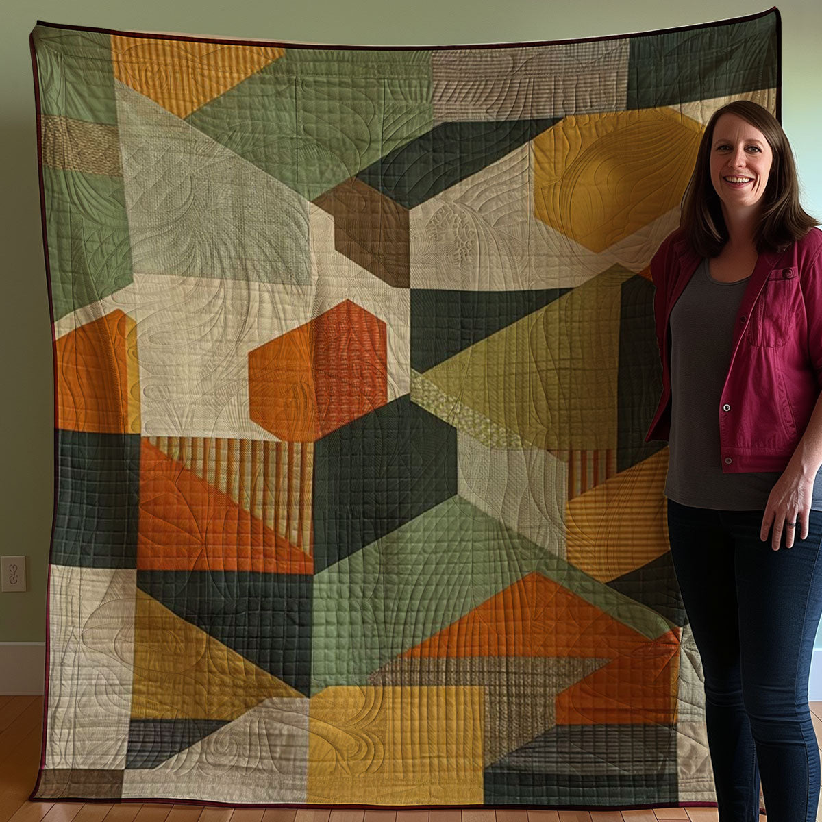 Geometric Patchwork WJ1307007CL Quilt