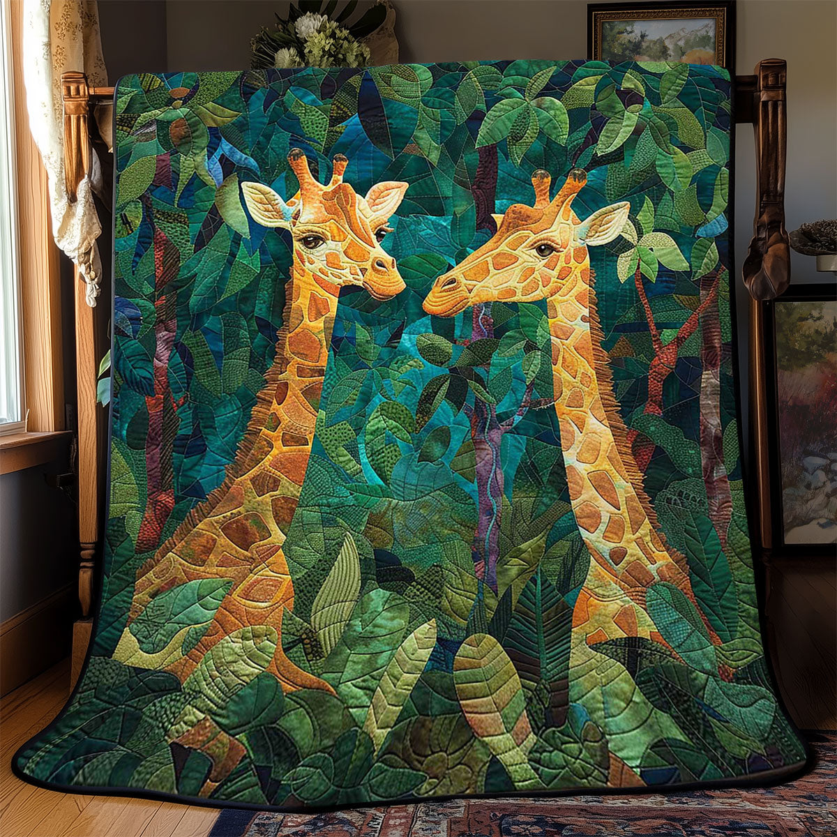 Giraffe Couple WJ1009015CL Quilt