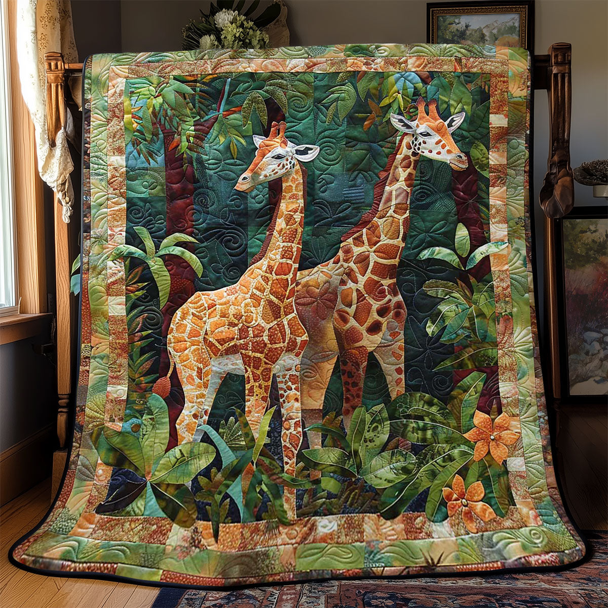 Giraffe Couple WJ1009016CL Quilt