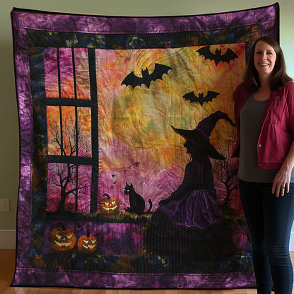 Halloween Witch And Cat WJ0507010CL Quilt