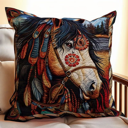 Horse Native American WJ0609039CL Quilt Pillow Case