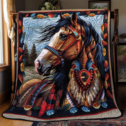 Horse Native American WJ1009017CL Quilt